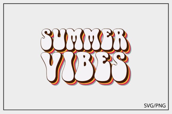 Download Summer Vibes Retro Font Typography - Summer vibes Collection