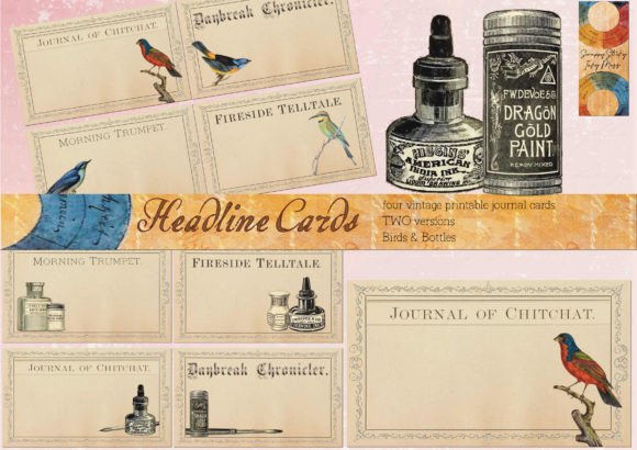 Download Quirky Headlines Journal Cards (2 Ways) - Headline Collection
