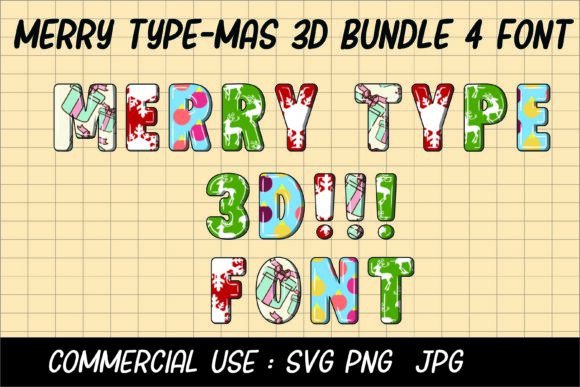 Download Merry Type-Mas 3d Font - Type Collection